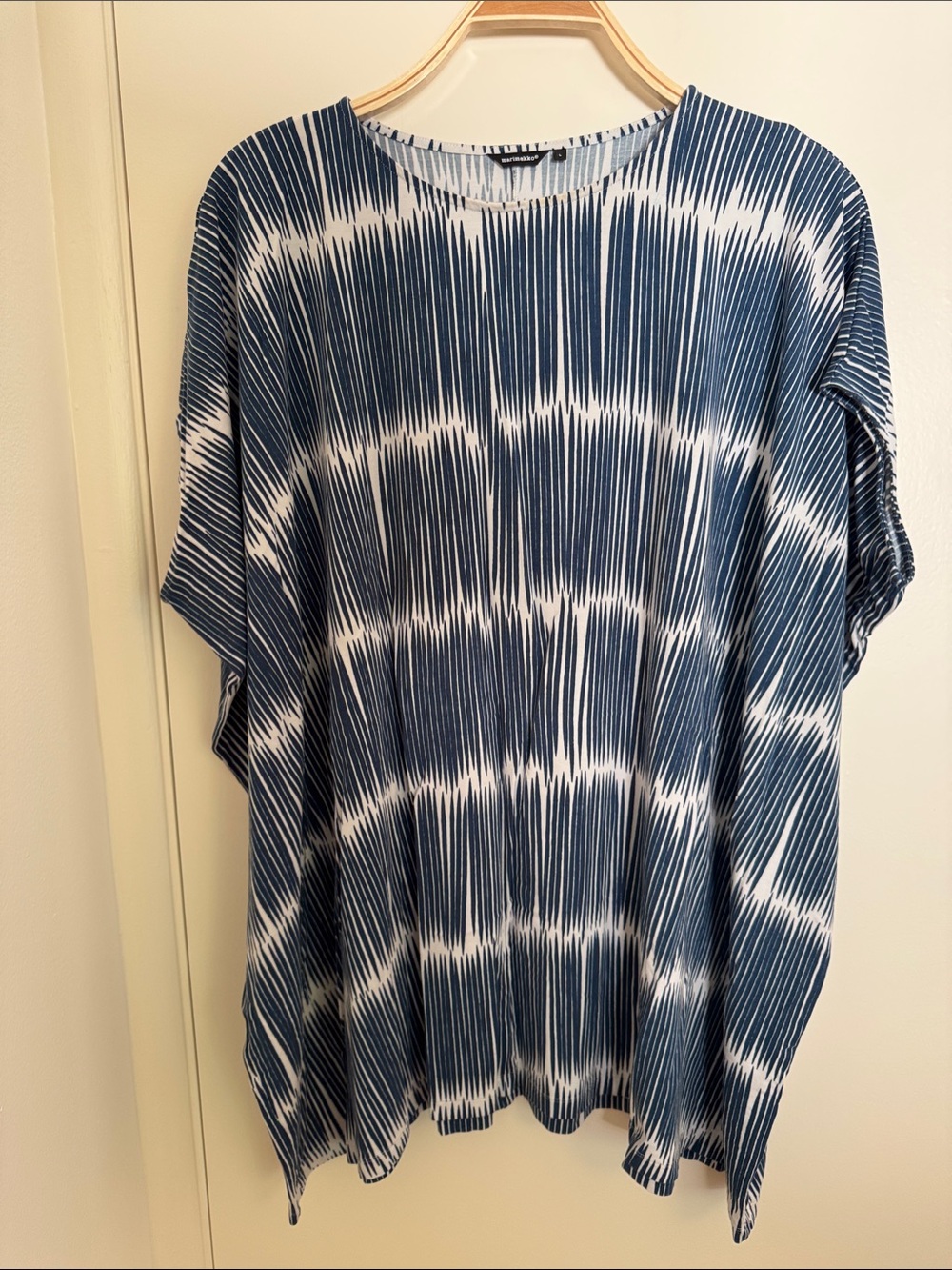 Marimekko Blue & White Patterned Tunic Top